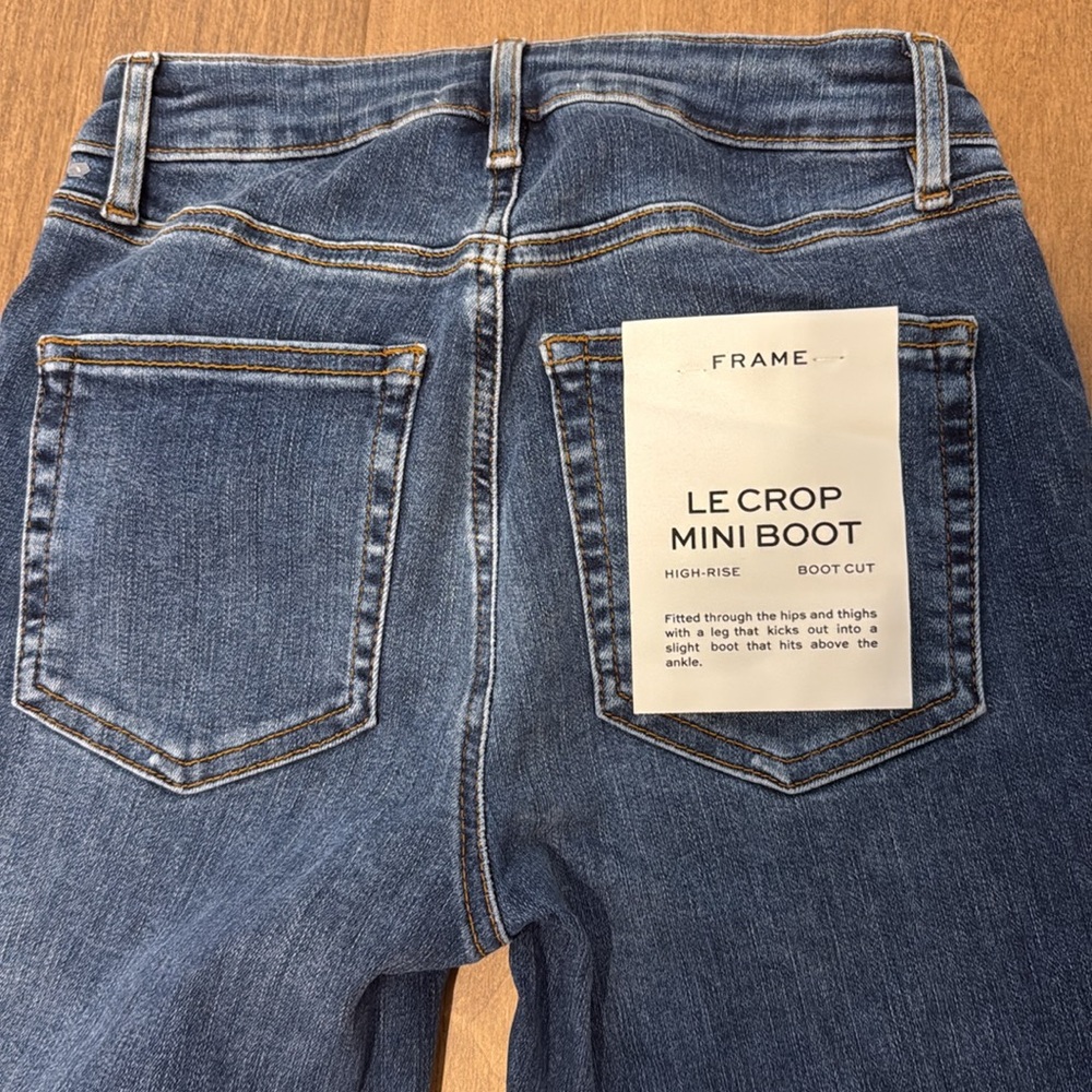 NEW Frame Denim Le Crop Mini Boot High Rise Jeans size 25 - Picture 13 of 13